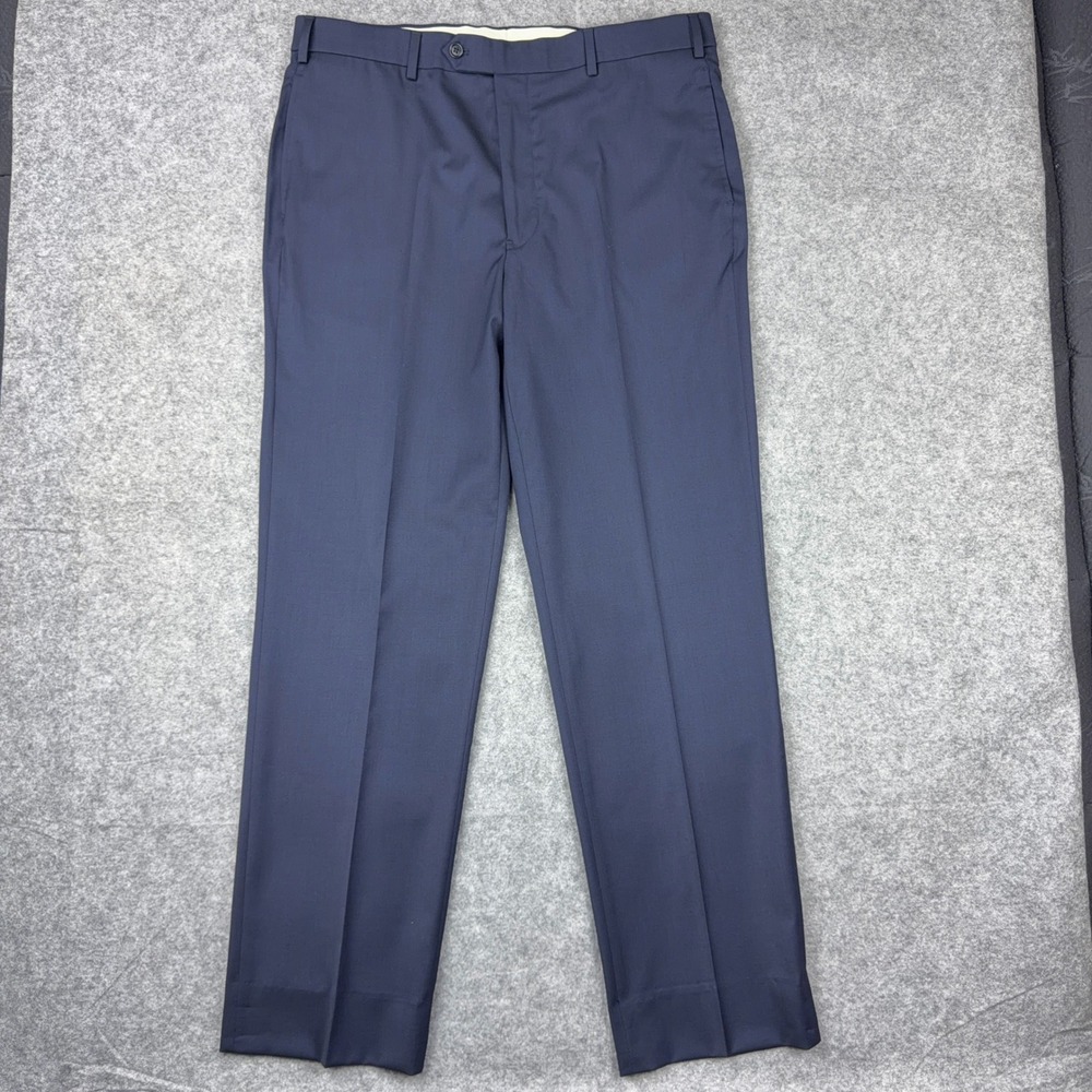Brooks Brothers Pants Mens 38x32 Navy Blue Madison Stretch Wool Dress Trousers